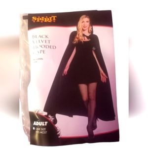 Black Velvet hooded Cape